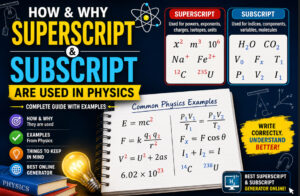 How and Why Superscript and Subscript Are Used in Physics | Complete Guide
